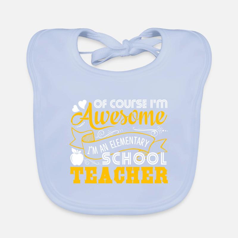 Elementary School Teacher Organic Baby Bibs