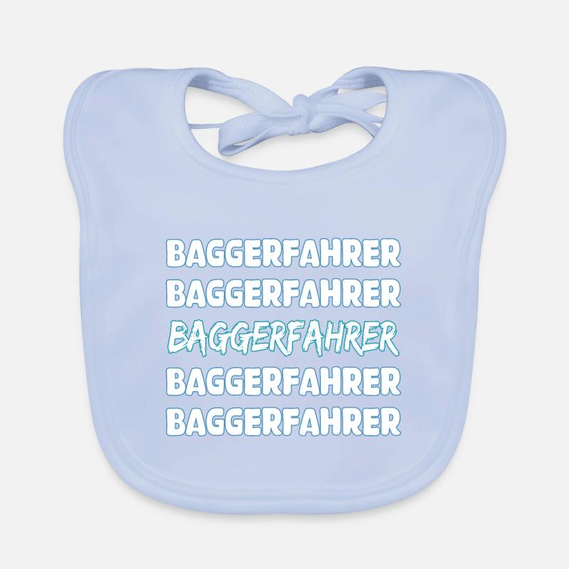Job Baggerfahrer Baby Bio-Lätzchen