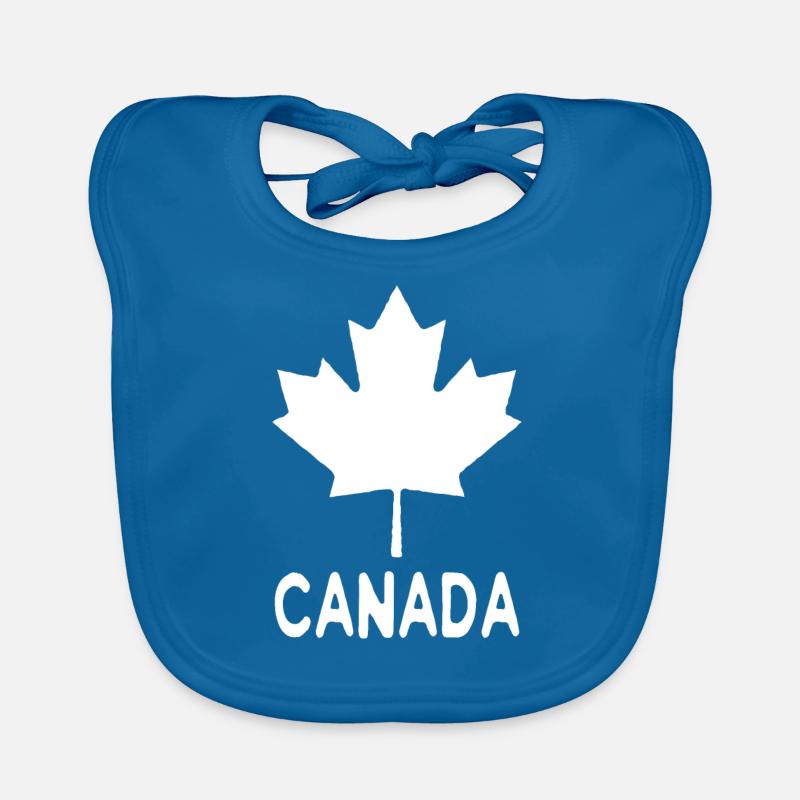 Maple Maple Leaf Canada Canada - Bavoir bio Bébé - bleu paon