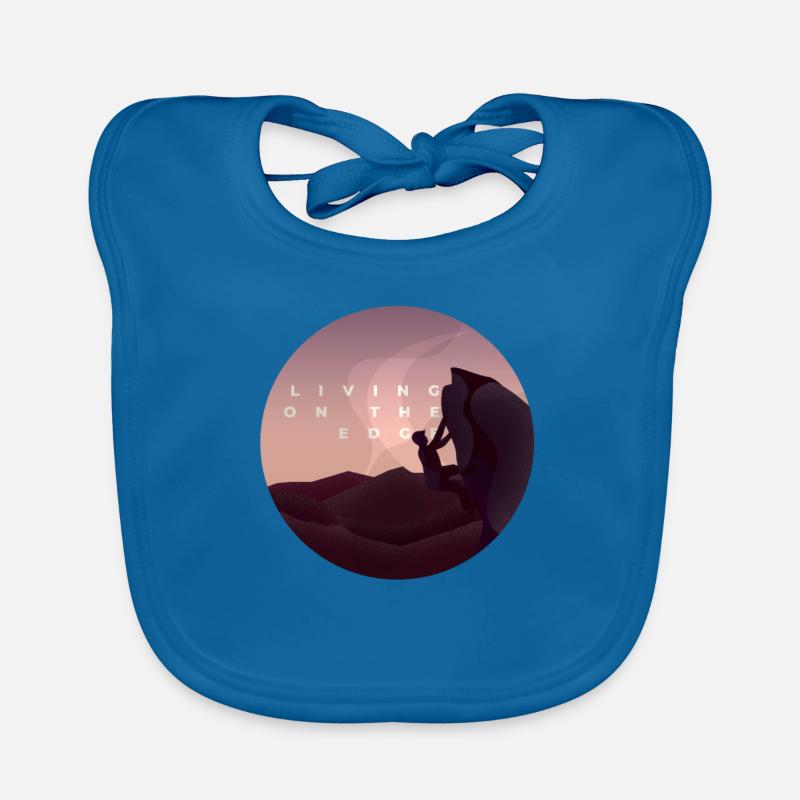Escalade - Bavoir bio Bébé - bleu paon