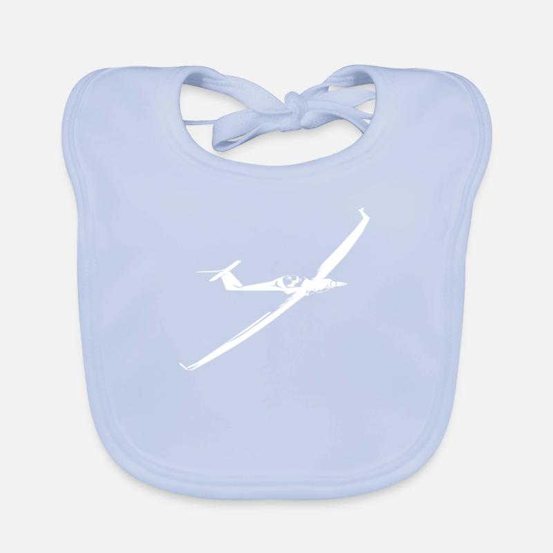 Gliding glider pilot flying airfield Organic Baby Bibs