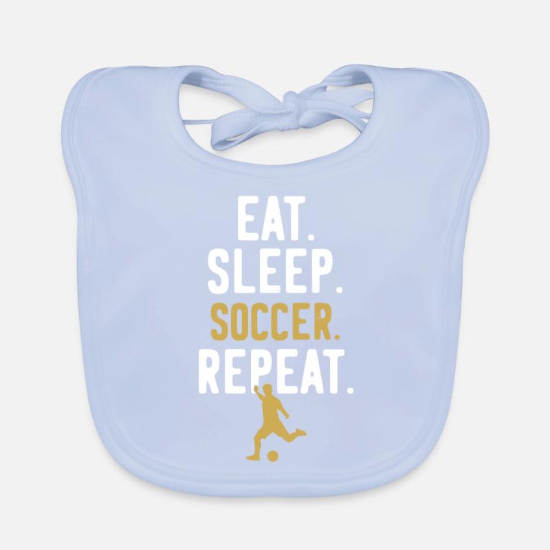 Fußball Lustige Coole Sprüche Repeat Baby Bio-Lätzchen