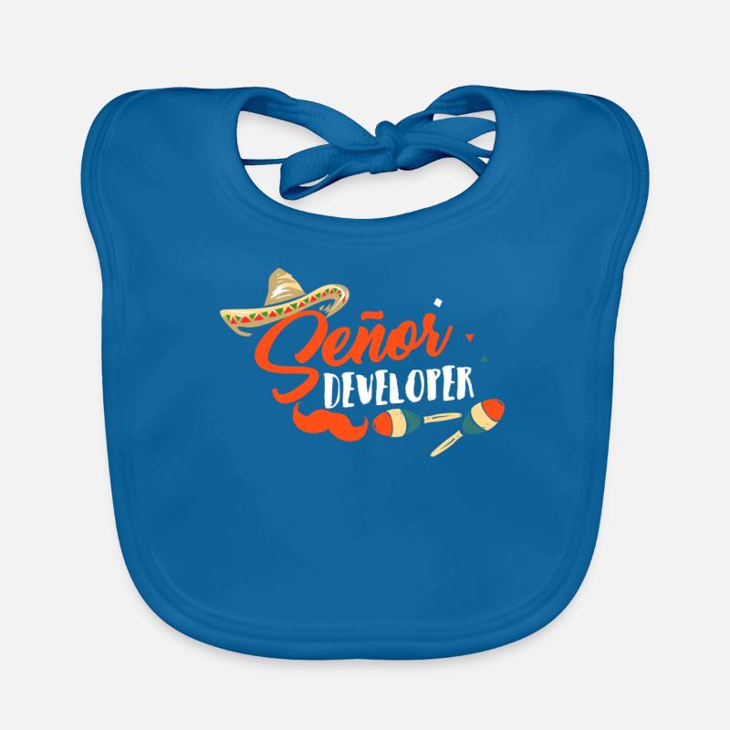 Programmer Senior Developer Programming Organic Baby Bibs