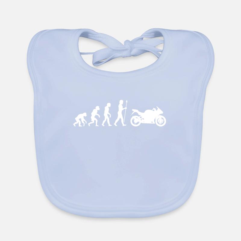 Motorrad Motorradfahrer Evolution Biker Baby Bio-Lätzchen