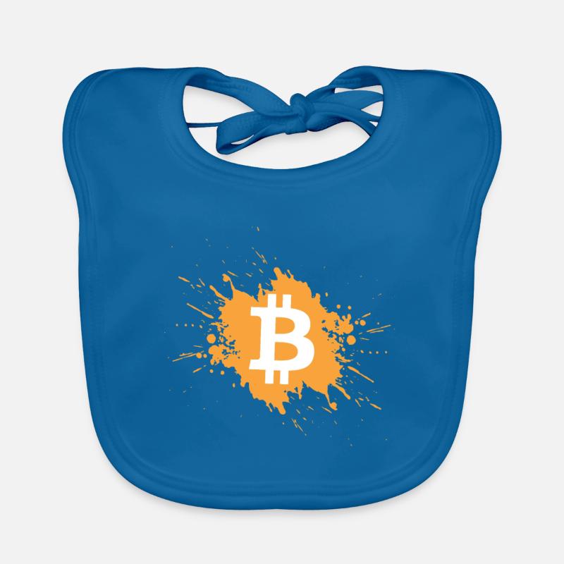 Bitcoin crypto-monnaie crypto couleur blob Bavoir bio Bébé