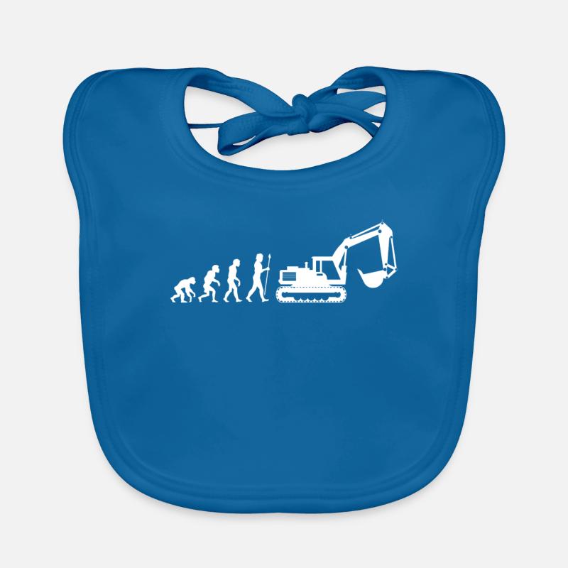 excavator operator Organic Baby Bibs
