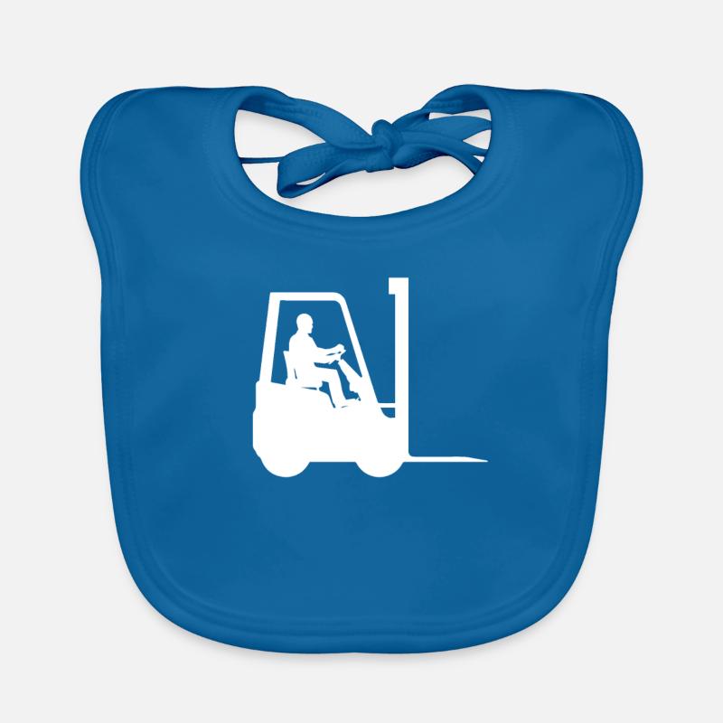 Staplerfahrer - Baby Bio-Lätzchen - Pfauenblau