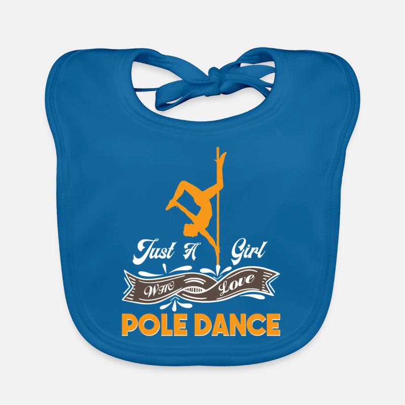 Pole dance pole dance pole dance danseur hobby - Bavoir bio Bébé - bleu paon