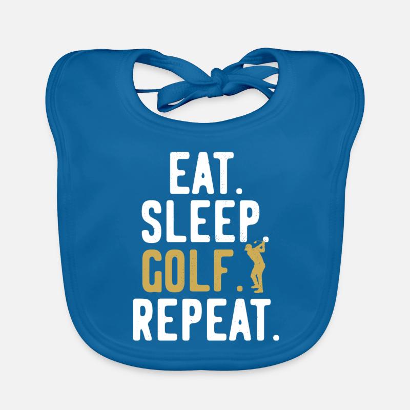 Golf Course Golfers Repeat Organic Baby Bibs