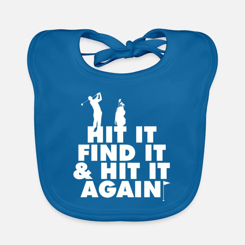 Golf Golf Course Golfer Sayings Tee Off Organic Baby Bibs
