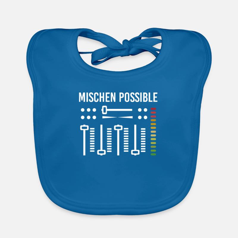 Mischen Possible Tontechniker Toningenieur - Baby Bio-Lätzchen - Pfauenblau