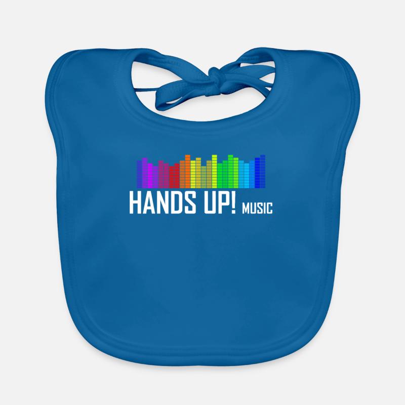 Hands Up Musik Dancecore Techno Baby Bio-Lätzchen