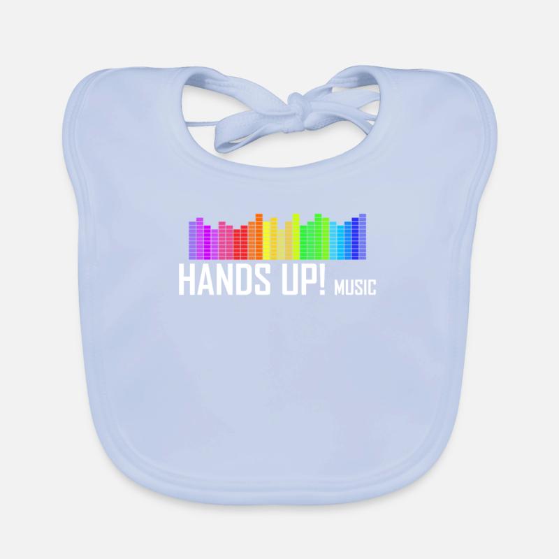 Hands Up Music Dancecore Techno Organic Baby Bibs