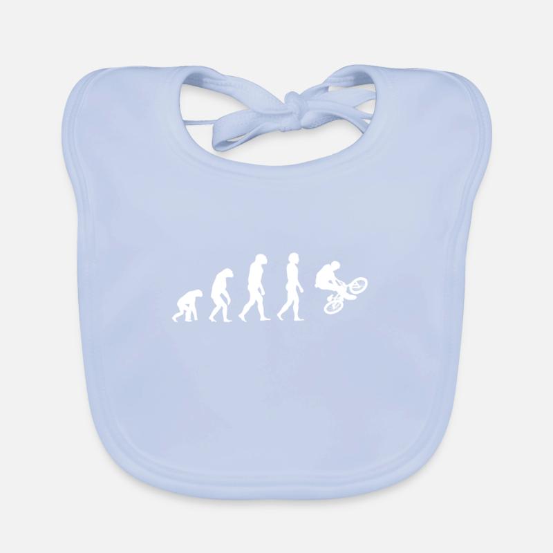 Motorcycle Evolution Bicycle Cyclist Cyclist Organic Baby Bibs