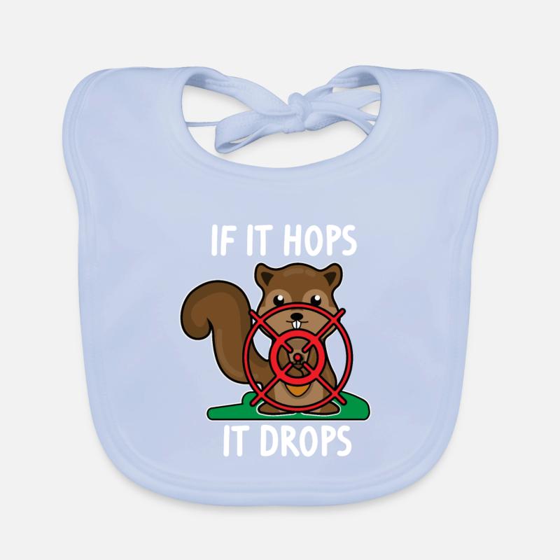 Eichhörnchenjäger Eichhörnchen Nagetier-Witze Baby Bio-Lätzchen