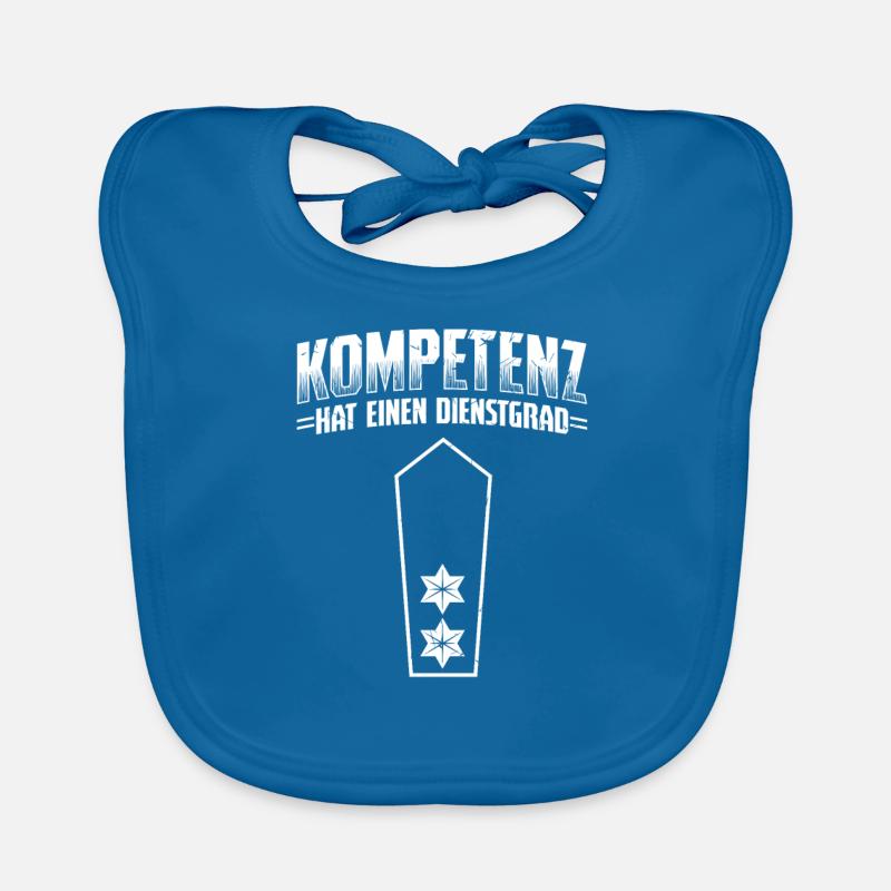 Kompetenz Hat Dienstgrad Polizei Polizist Baby Bio-Lätzchen