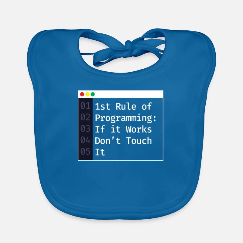 1ère règle de programmation du codage du programmeur Bavoir bio Bébé