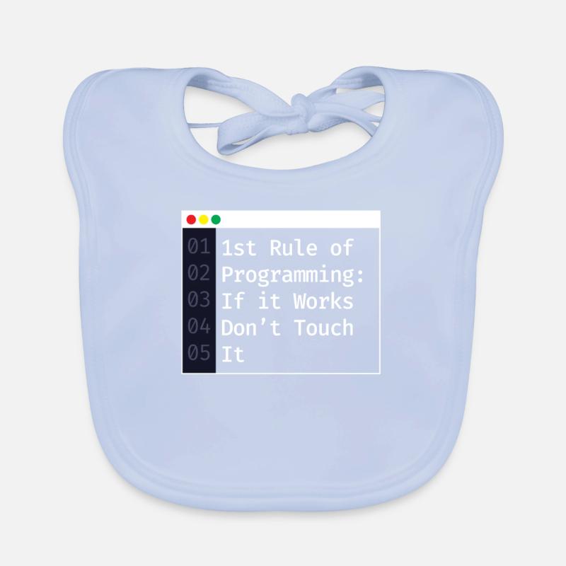 1st Rule Of Programming Programmierer Coding Baby Bio-Lätzchen