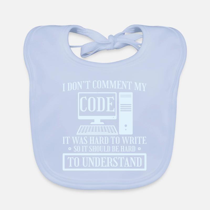 I Don't Comment Code Programmer Coding Organic Baby Bibs