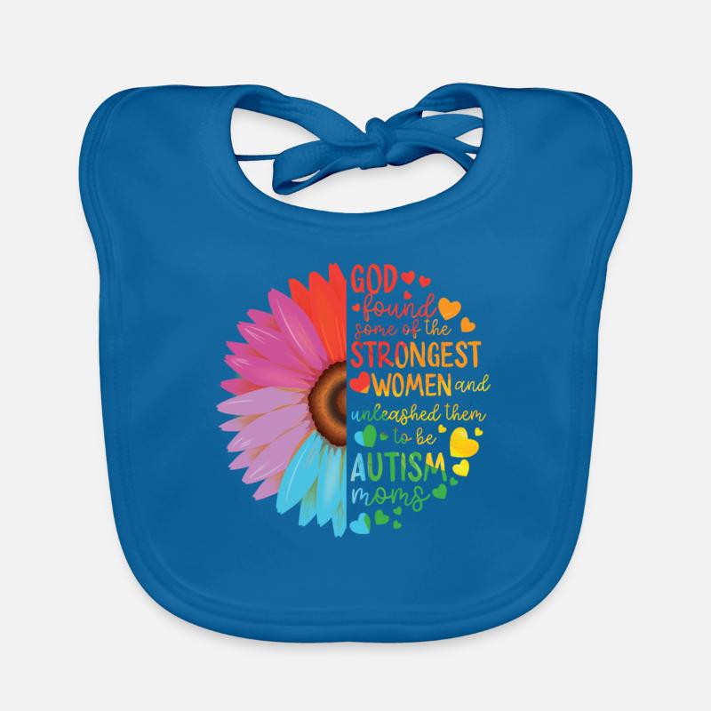 Autismus Bewusstsein - Baby Bio-Lätzchen - Pfauenblau