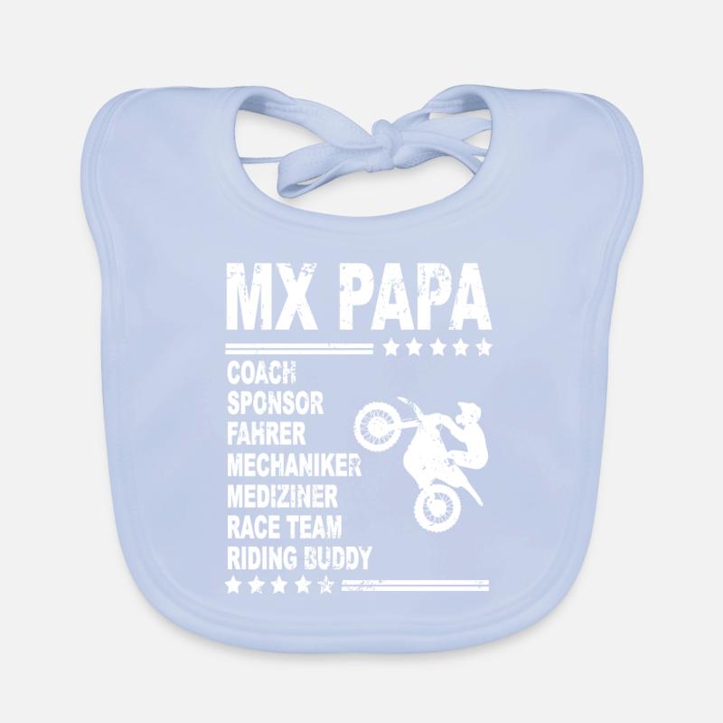 MX Dad Motocross Dad Gift Organic Baby Bibs