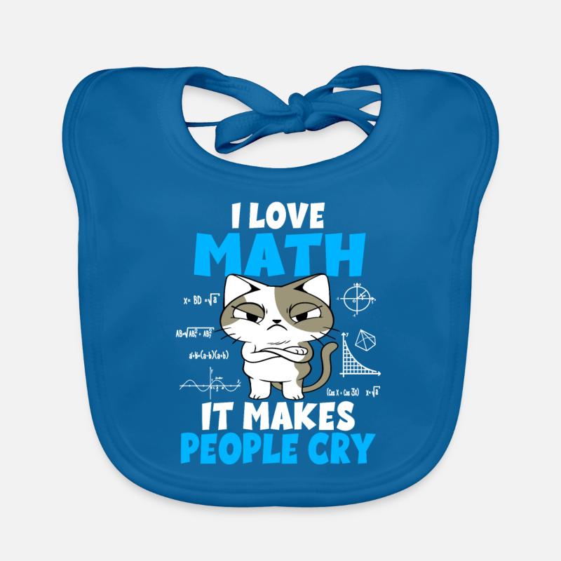 Mathématiques Les étudiants en maths enseignants chats cadeau Bavoir bio Bébé