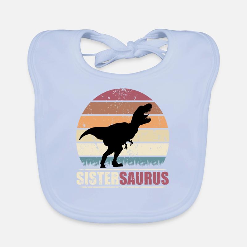 SisterSaurus - Sister Saurus Schwester Dinosaurier Baby Bio-Lätzchen