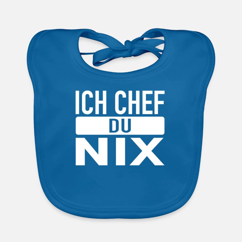 Ich Chef du nix - Vorgesetzter Arbeiter Chef Baby Bio-Lätzchen