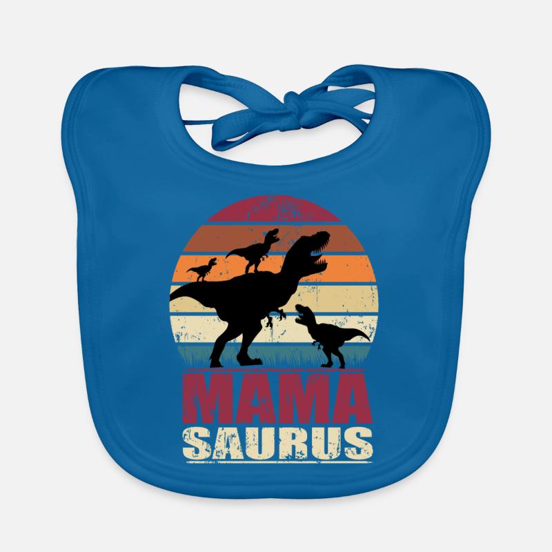Mamasaurus Rex dinosaure Mère Dino Triplés Bavoir bio Bébé
