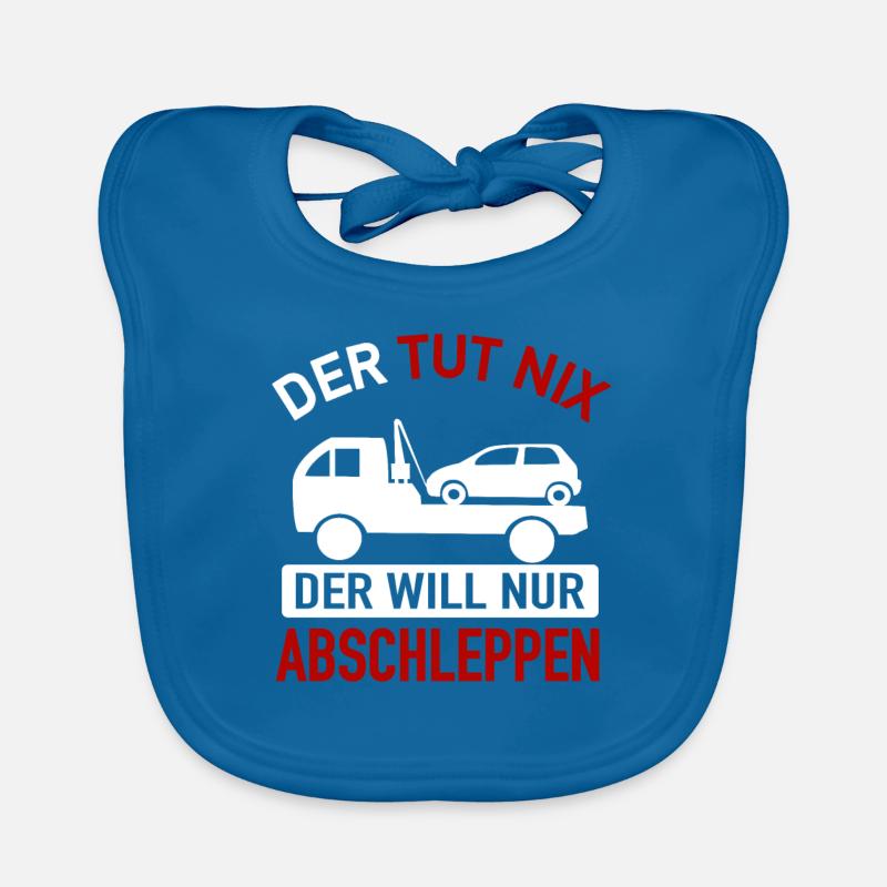Abschlepper - Der Tut Nix Der Will Nur Abschleppen Baby Bio-Lätzchen