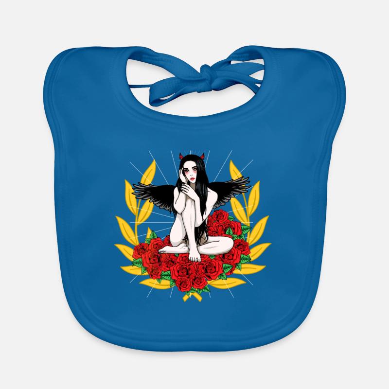 Devilish Devil Woman Satan's Roast Devil Organic Baby Bibs