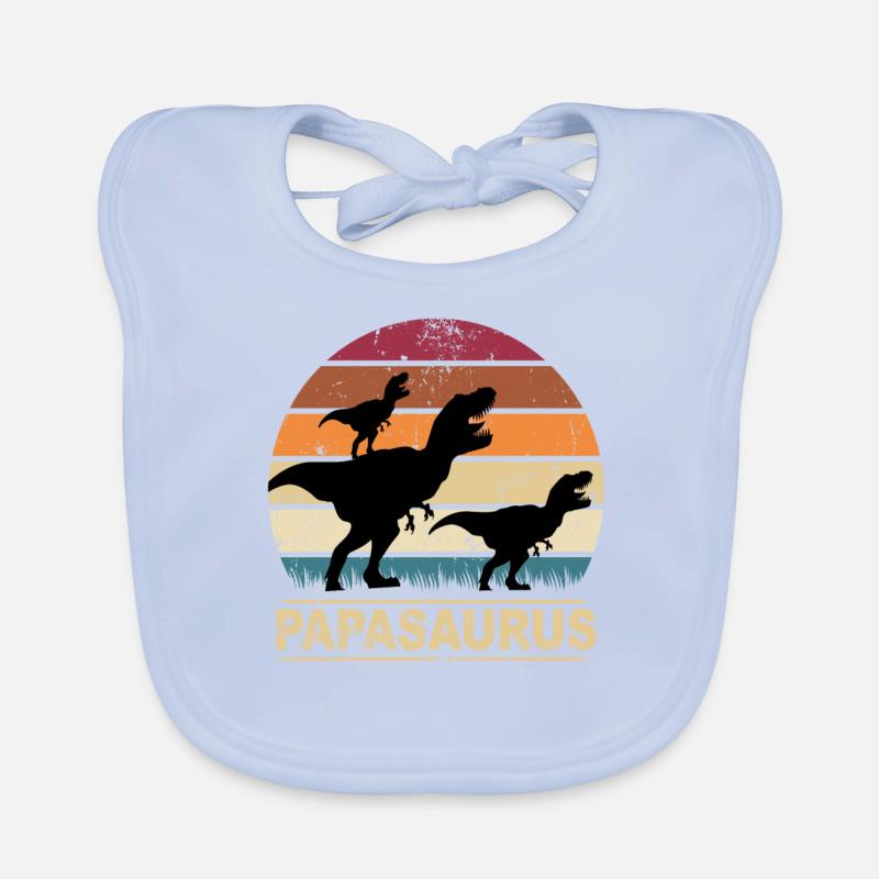Papa Saurus Dino Zwillinge Papasaurus Dinosaurier Baby Bio-Lätzchen