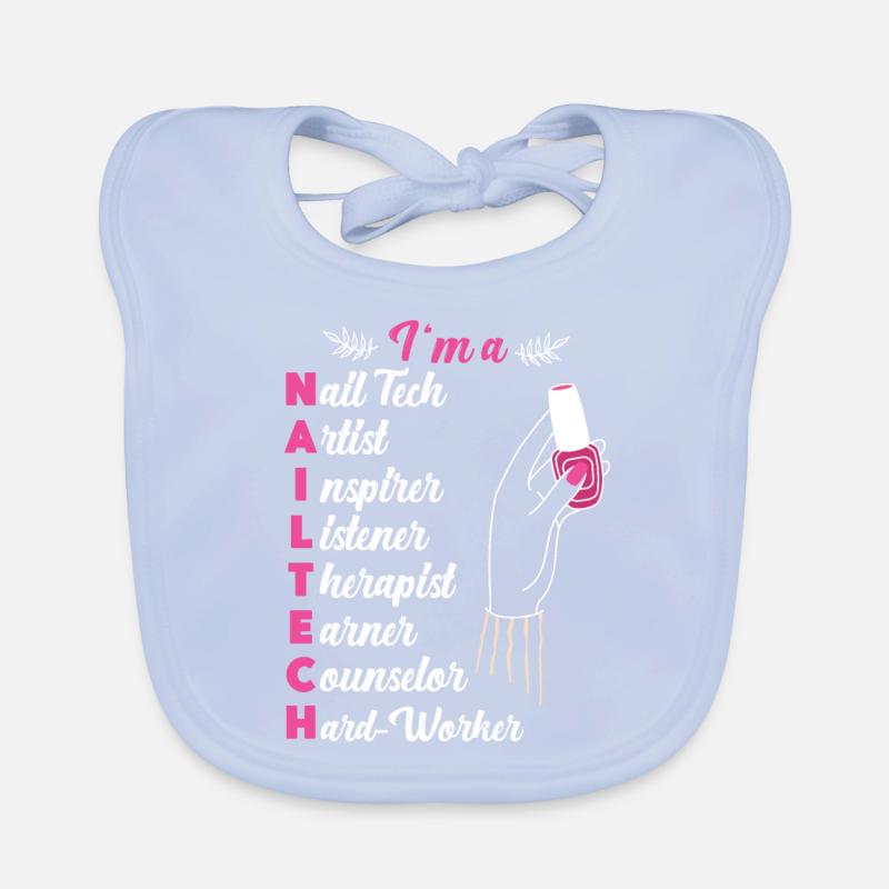 Nail Tech Devis Travail Ongle Uniforme Bavoir bio Bébé