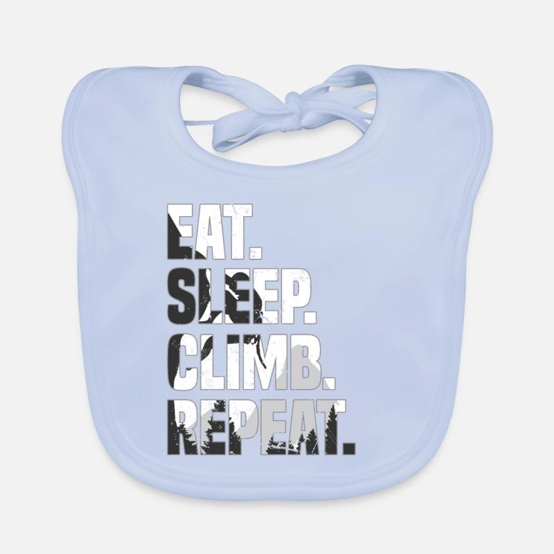 Manger Dormir Grimper Répéter Escalade Escalade De Bloc Bavoir bio Bébé