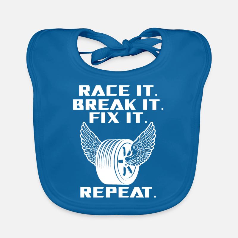 Race It Break It Fix It Racing Organic Baby Bibs