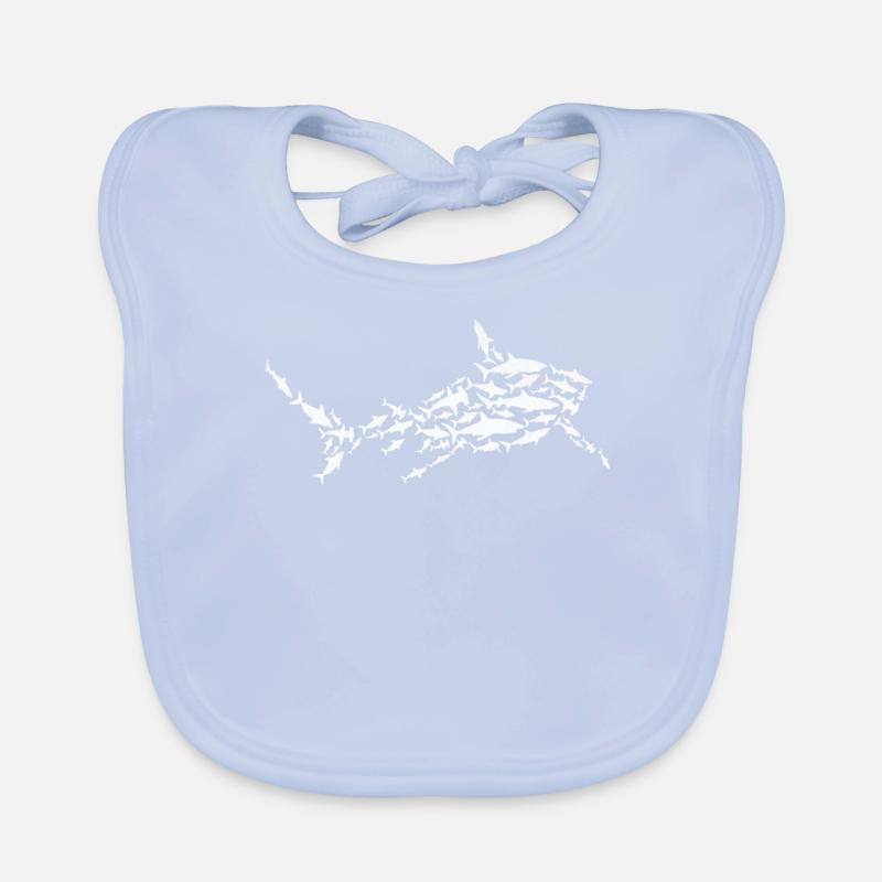 Requins Requins Silhouette Requin Poisson Grand Requin Blanc Bavoir bio Bébé