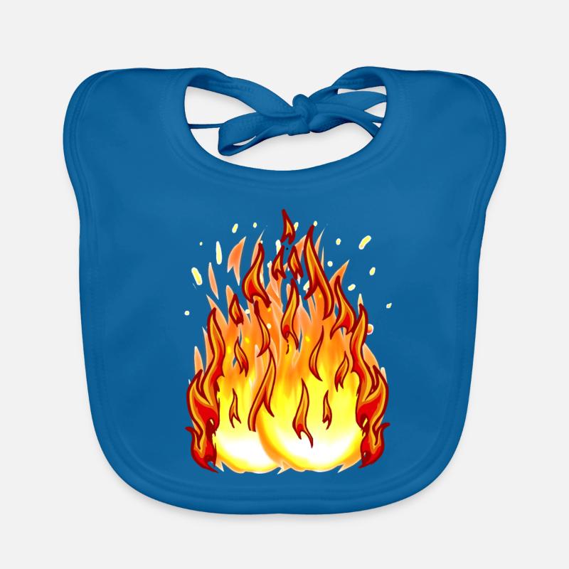 Flamme de feu Boule de feu Enfer Brûler Feu Bavoir bio Bébé