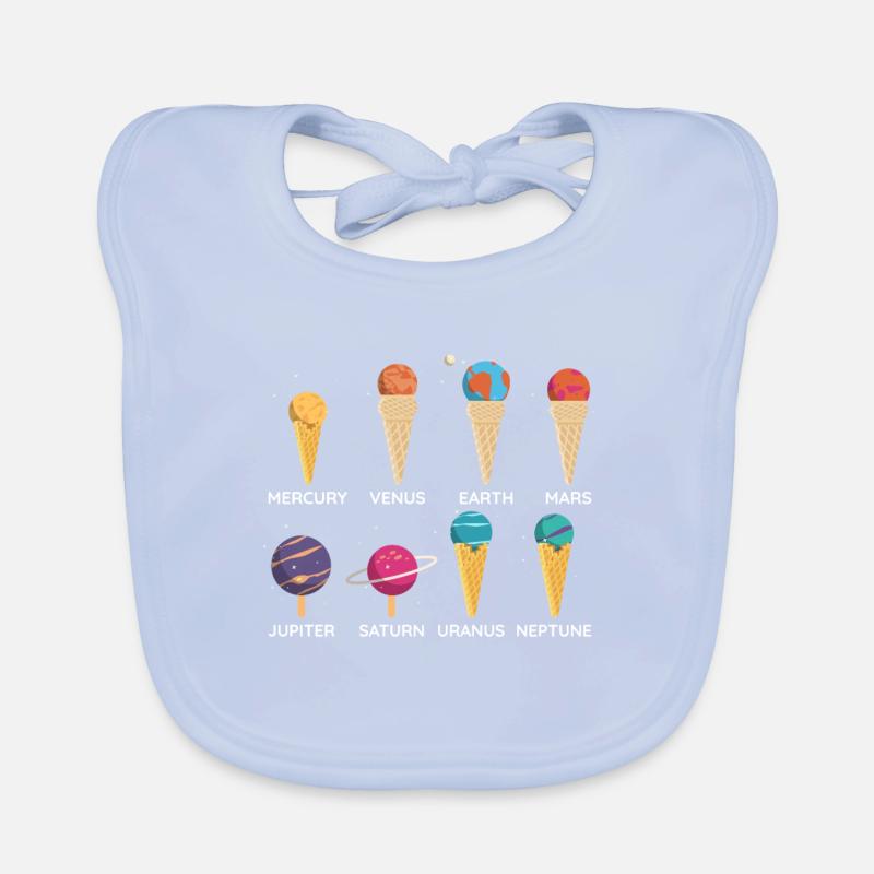 Sonnensystem-Eiscreme Baby Bio-Lätzchen