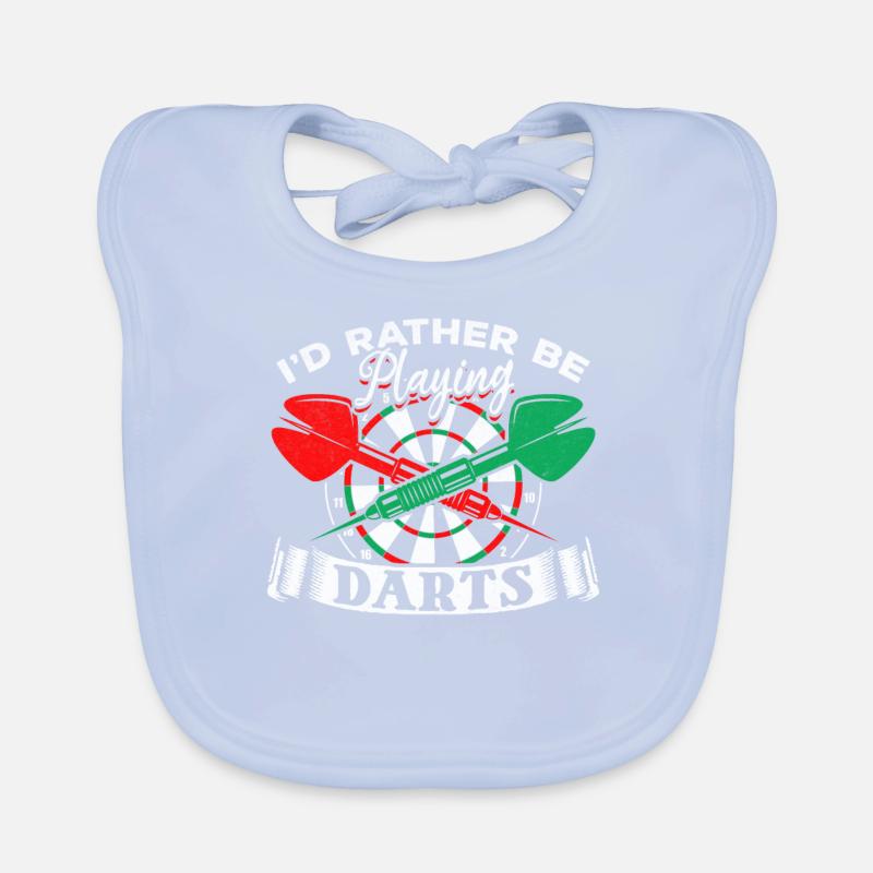 Jeu de fléchettes Joueur de fléchettes Je préférerais les fléchettes Bavoir bio Bébé