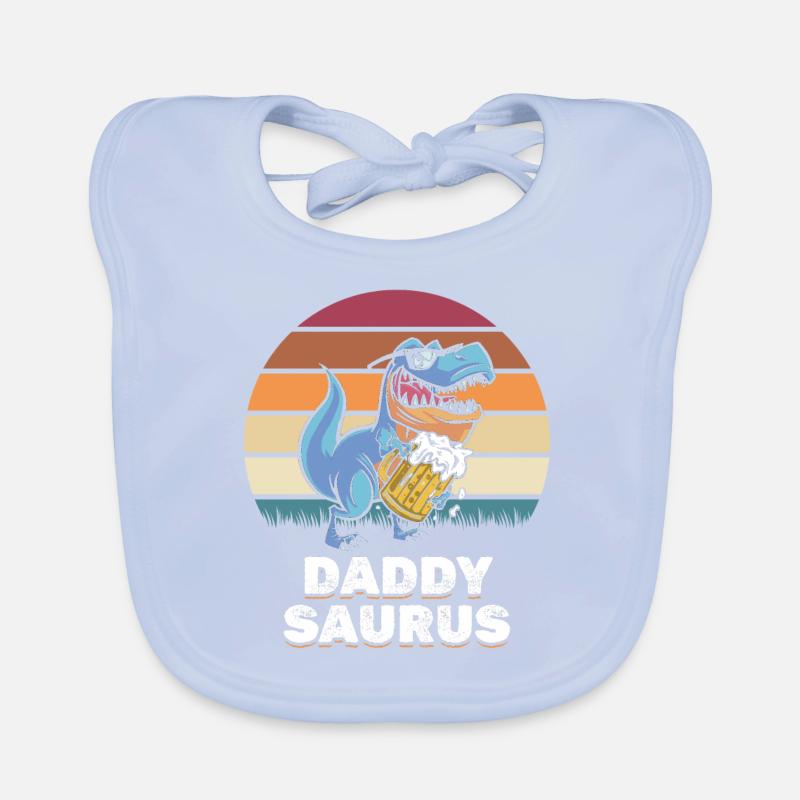 DaddySaurus Papa Dino Daddy Dinosaure PapaSaurus Bavoir bio Bébé