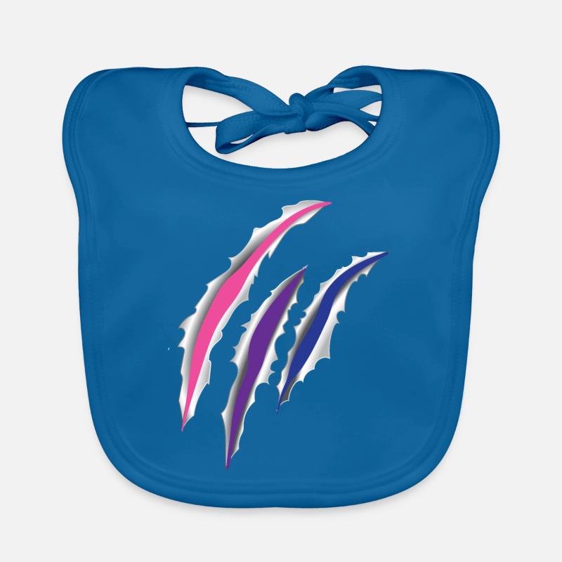 Bisexual Bi Pride Flag Scratch Baby Bio-Lätzchen