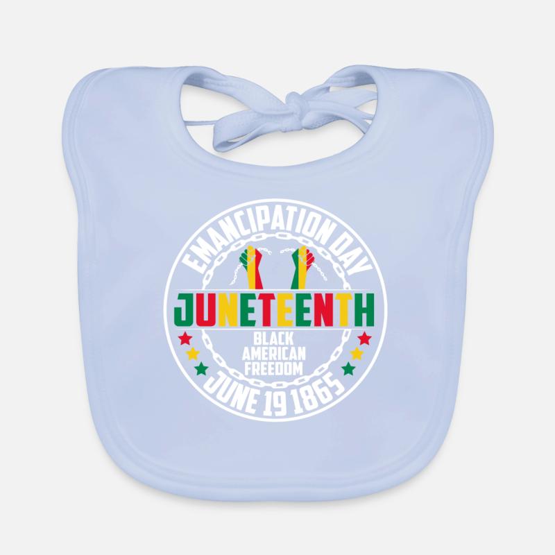 Juneteenth 19 juin 1865 Mois de l’histoire des Noirs Bavoir bio Bébé
