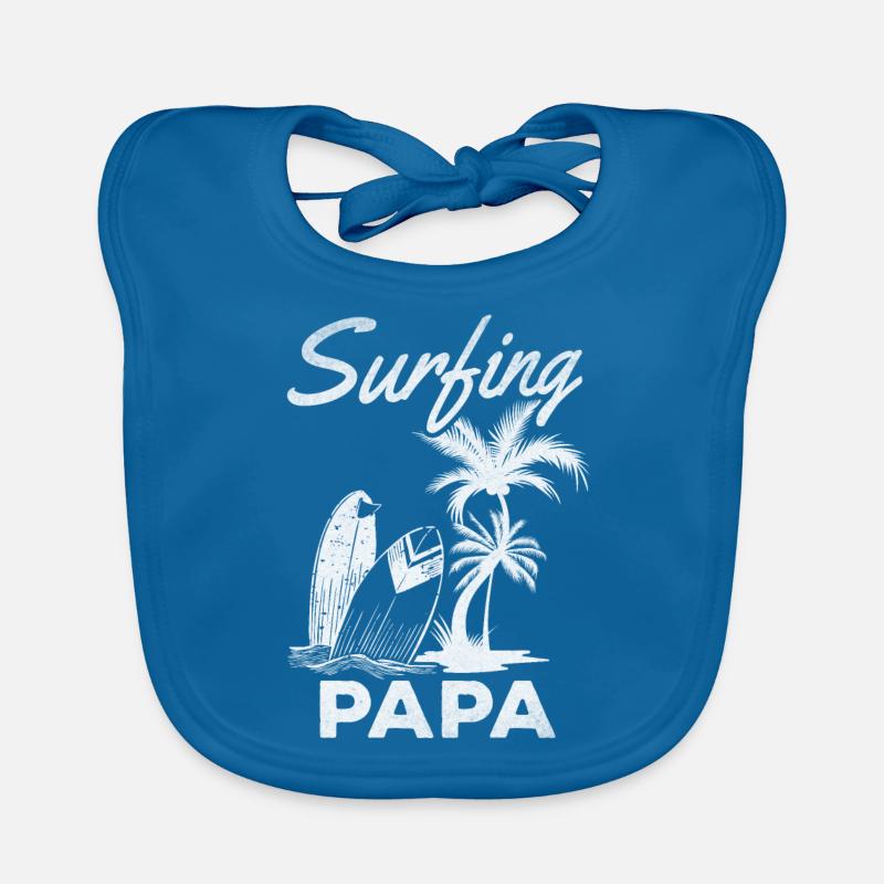 Surf Papa Surf surfeur Daddy Wave Surf Bavoir bio Bébé