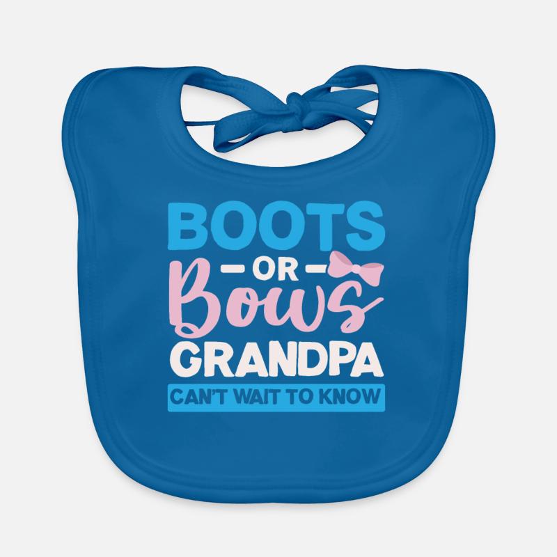 Stiefel oder Schleifen Opa kann es kaum erwarten Baby Bio-Lätzchen