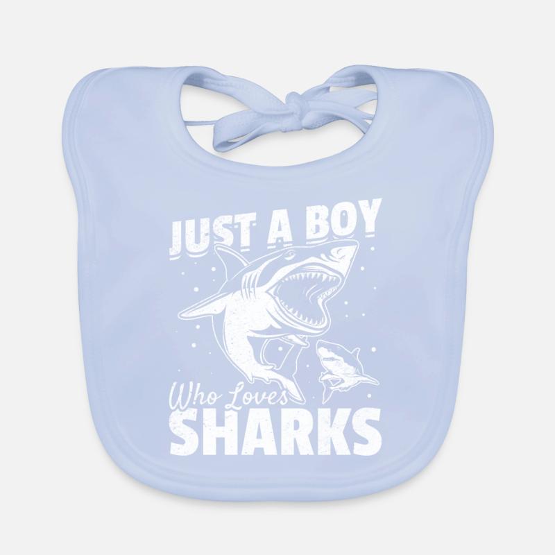 Great White Shark Sharkfish Ich bin nur ein Junge, Baby Bio-Lätzchen