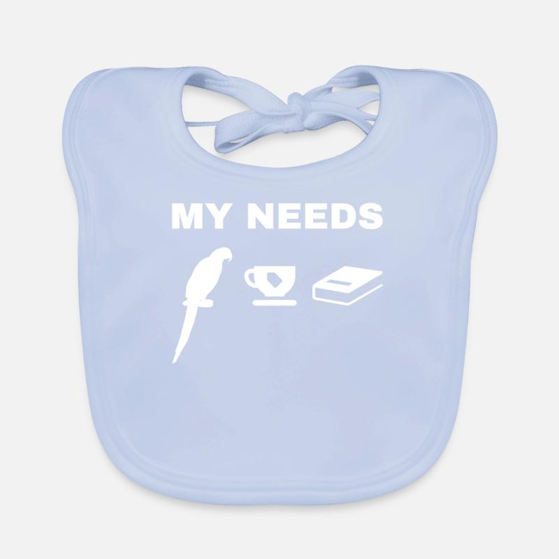 Parrot My Needs Parrot Bird Tea & Book Organic Baby Bibs