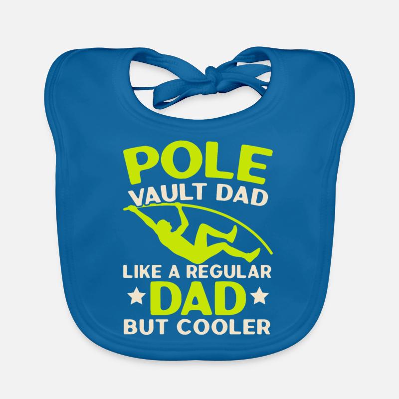 Saut à la perche Papa Saut à la perche Athlétisme Bavoir bio Bébé