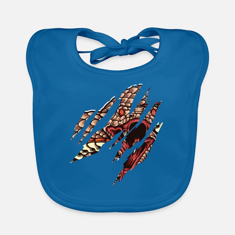 Snake Serpent Face Organic Baby Bibs