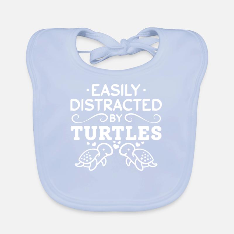 Cute sea turtles — slightly from turtles Organic Baby Bibs