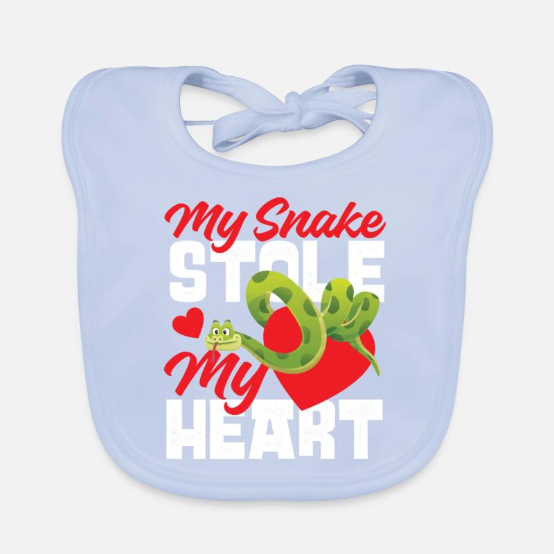 Serpent Serpent Saint-Valentin Mon Bavoir bio Bébé